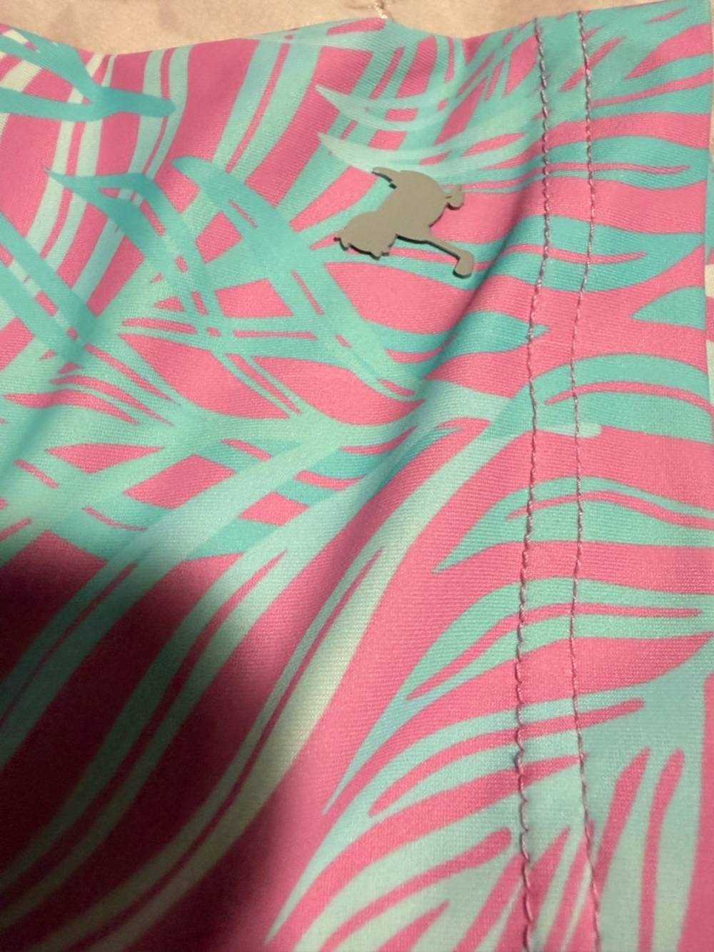 Birdie Bound Tropical Polo Shirt 3XL Pink Teal Oversized Performance - Picture 6 of 6